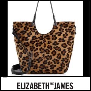 NWOT Elizabeth & James Leopard Fur purse